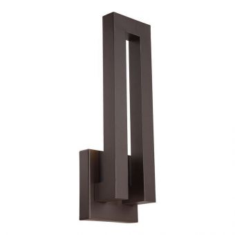 Modern Forms Forq 18" LED Outdoor Wall Sconce Light 3000K in Bronze