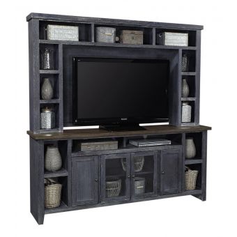 Aspenhome Eastport 84" Console & Hutch - Drifted Black