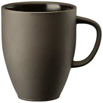 Rosenthal Junto Stoneware Slate Grey Mug with Handle, 12 3/4 ounce