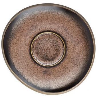 Rosenthal Junto Stoneware Bronze Espresso Cup Saucer, 4 1/2 inch