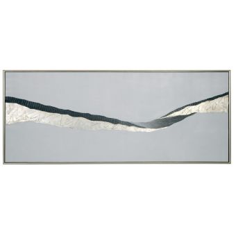 Sunpan Ikon Frequency- 30" X 72" - Silver Floater Framed