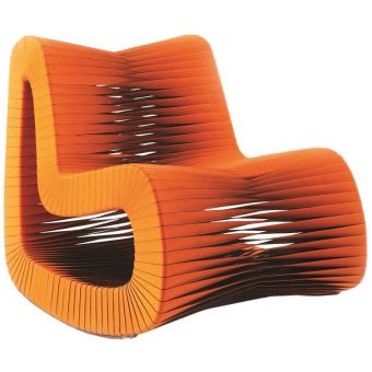 Phillips Collection Seat Belt Rocking Chair, Orange