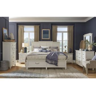 Magnussen Willowbrook Panel Storage Bedroom Set in Egg Shell White