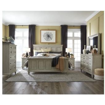 Magnussen Newport  Panel Bedroom Set in Alabaster