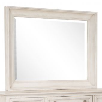 Magnussen Newport Landscape Mirror in Alabaster
