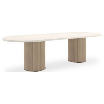 Caracole Classic Rhythm Oval Stone Top Dining Table