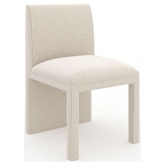 Caracole Classic Pinstripe Upholstered Dining Chair, Oatmeal