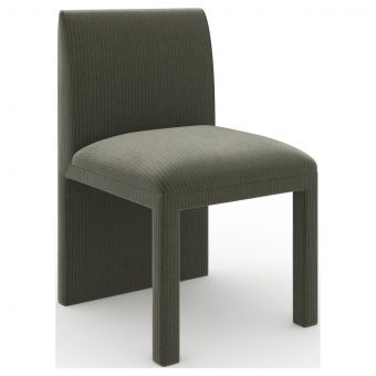Caracole Classic Pinstripe Upholstered Dining Chair, Eucalyptus