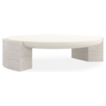 Caracole Classic Overlap Round Cocktail Table, Light