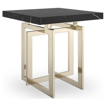 Caracole Classic Wish You Were Here Square Side Table, Dark