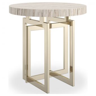 Caracole Classic Wish You Were Here Round Side Table, Light