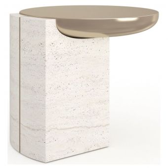 Caracole Classic Overlap Round Side Table, Light