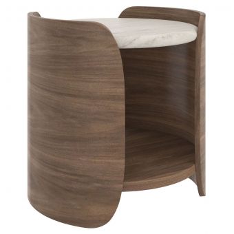 Caracole Classic Fleur Side Table with Wood Shelf