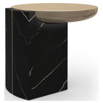 Caracole Classic Overlap Round Side Table, Dark