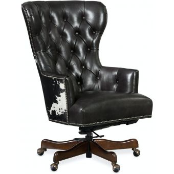 Hooker Furniture Katherine Executive Swivel Tilt Chair with Black & White HOH