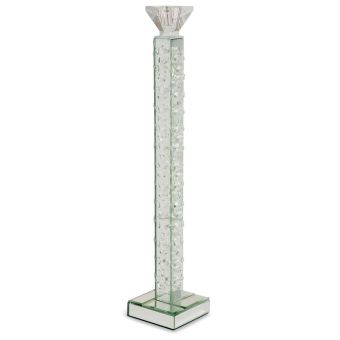 AICO Michael Amini Montreal Slender Mirrored Crystal Candle Holder Large (6/Pack)