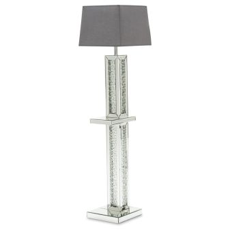 AICO Michael Amini Montreal Mirrored Floor Lamp 191