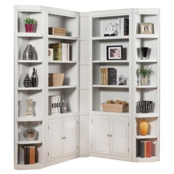 Parker House Boca 5pc Library and Display Wall in Cottage White - #3 (Promo)