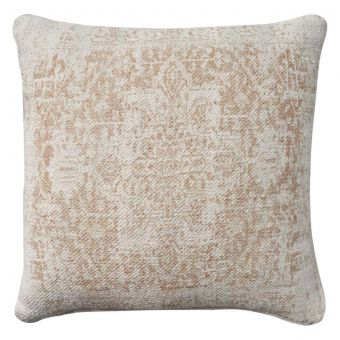 Nourison Home Nicole Curtis 20" x 20" Ivory Beige Indoor Throw Pillow