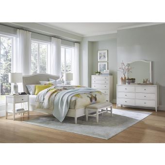 Aspenhome Charlotte Upholstered Bedroom Set - White #451