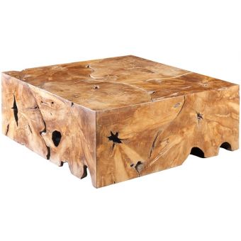 Phillips Collection Teak Slice Coffee Table, Square