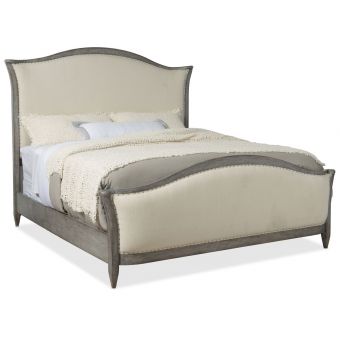 Hooker Furniture Ciao Bella Upholstered Bed, King in Speckled Gray