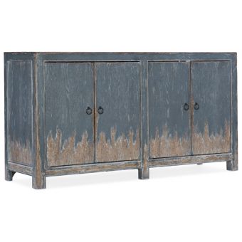 Hooker Furniture Boheme Four Door Media Console in Blue