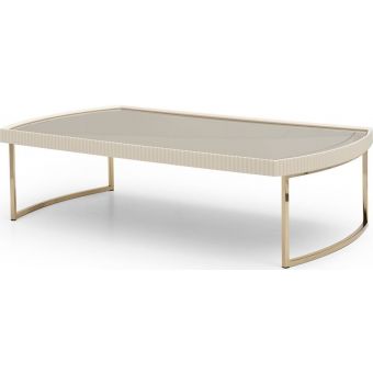 AICO Michael Amini Lisbon Cocktail Table Silken - Matte Cream