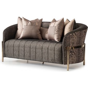 AICO Michael Amini Lisbon Loveseat - Onyx Gold