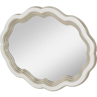 AICO Michael Amini London Place Wall Mirror - Creamy pearl