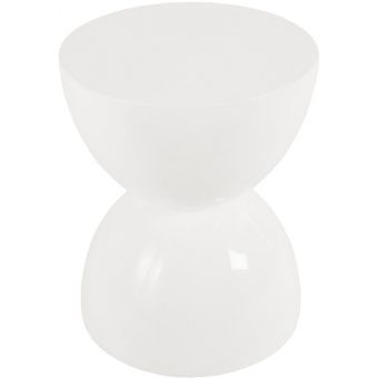 Phillips Collection Totem Stool, White Gel Coat, Large