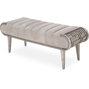 AICO Michael Amini Roxbury Park Channel Tufted Bed Bench