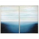 Sunpan Ikon Below The Surface - 40" X 60" - Set Of 2 - Silver Floater Framed (CL1A) - CLEARANCE SALE