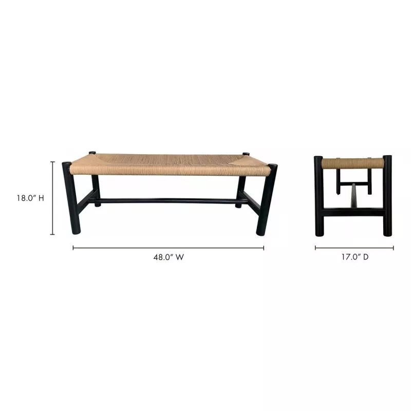 Moe's Home Collection Hawthorn Bench - Thumbnail 3
