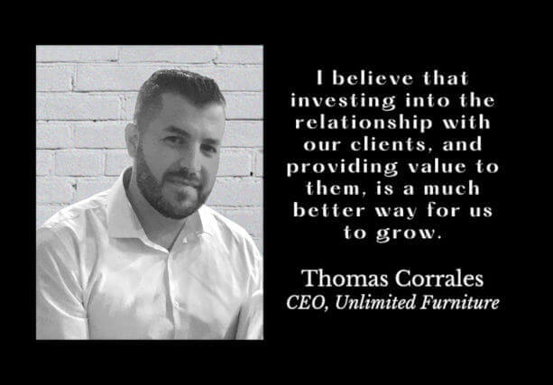 Thomas Corrales | CEO Unlimited Furniture New York